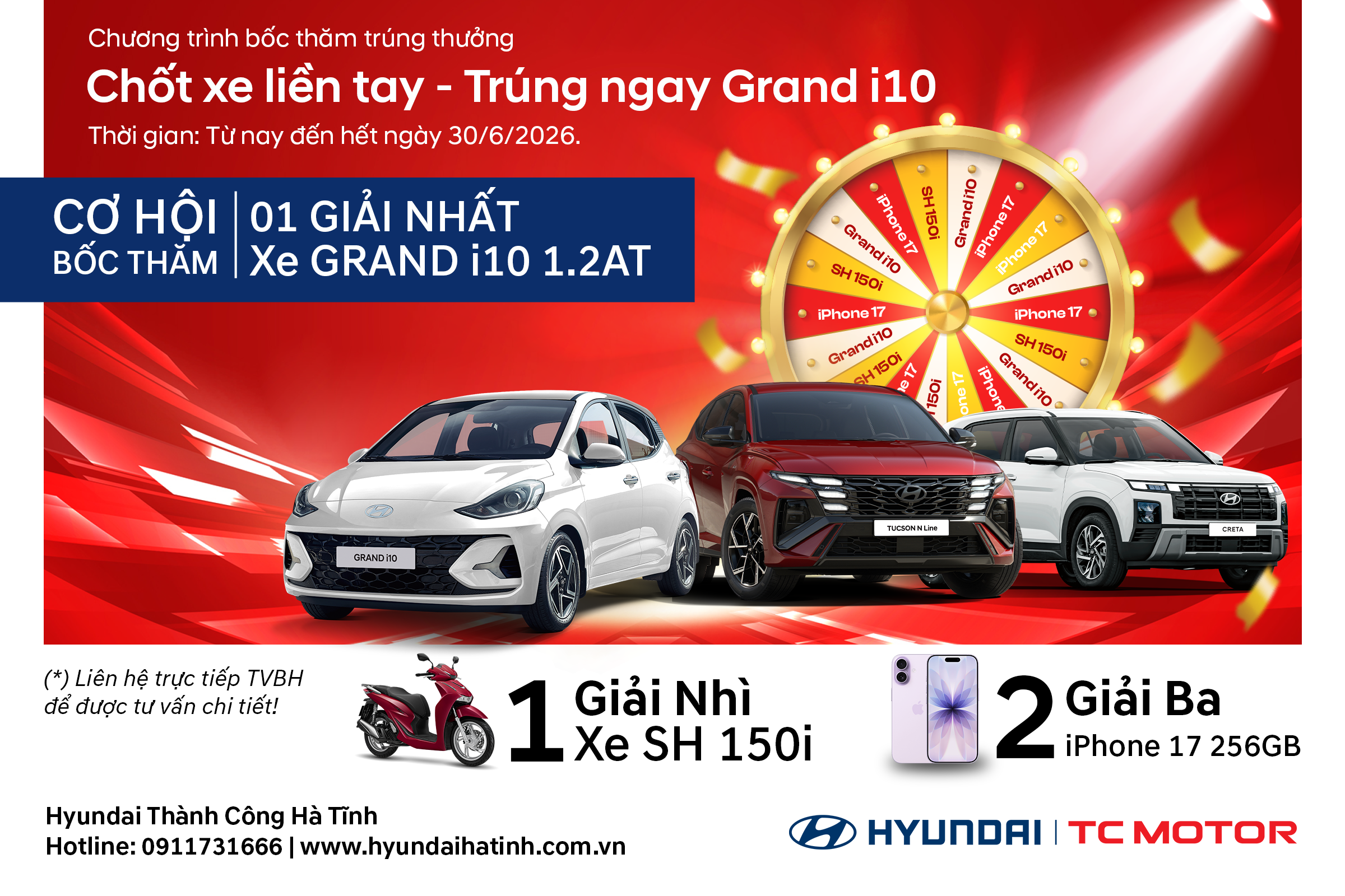 🔥 CHÀO HÈ RỰC RỠ: CHỐT XE LIỀN TAY - TRÚNG NGAY GRAND I10